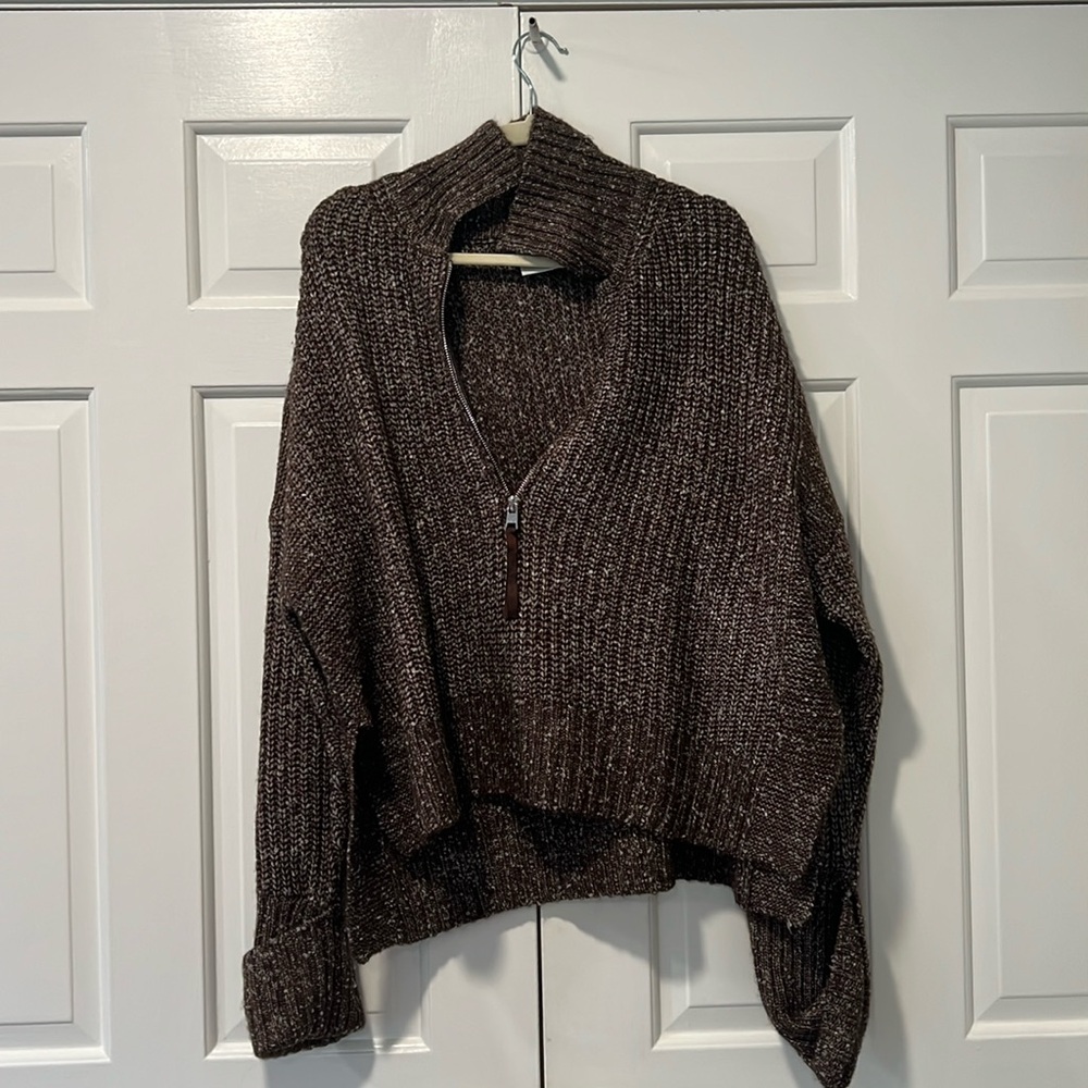 NWOT Varley Amelie 1/4 Zip Chunky Knit